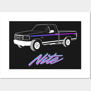 1992-1996 F150 Nite Edition White Print Posters and Art